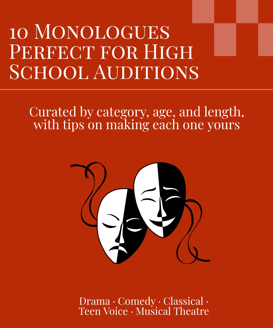 10 Monologues Perfect for High School Auditions -- free PDF download